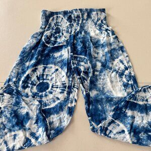 NWOT Blue and white tie die harem pants - Youth XL / Women's XS